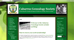 Desktop Screenshot of cabarrusgenealogysociety.org